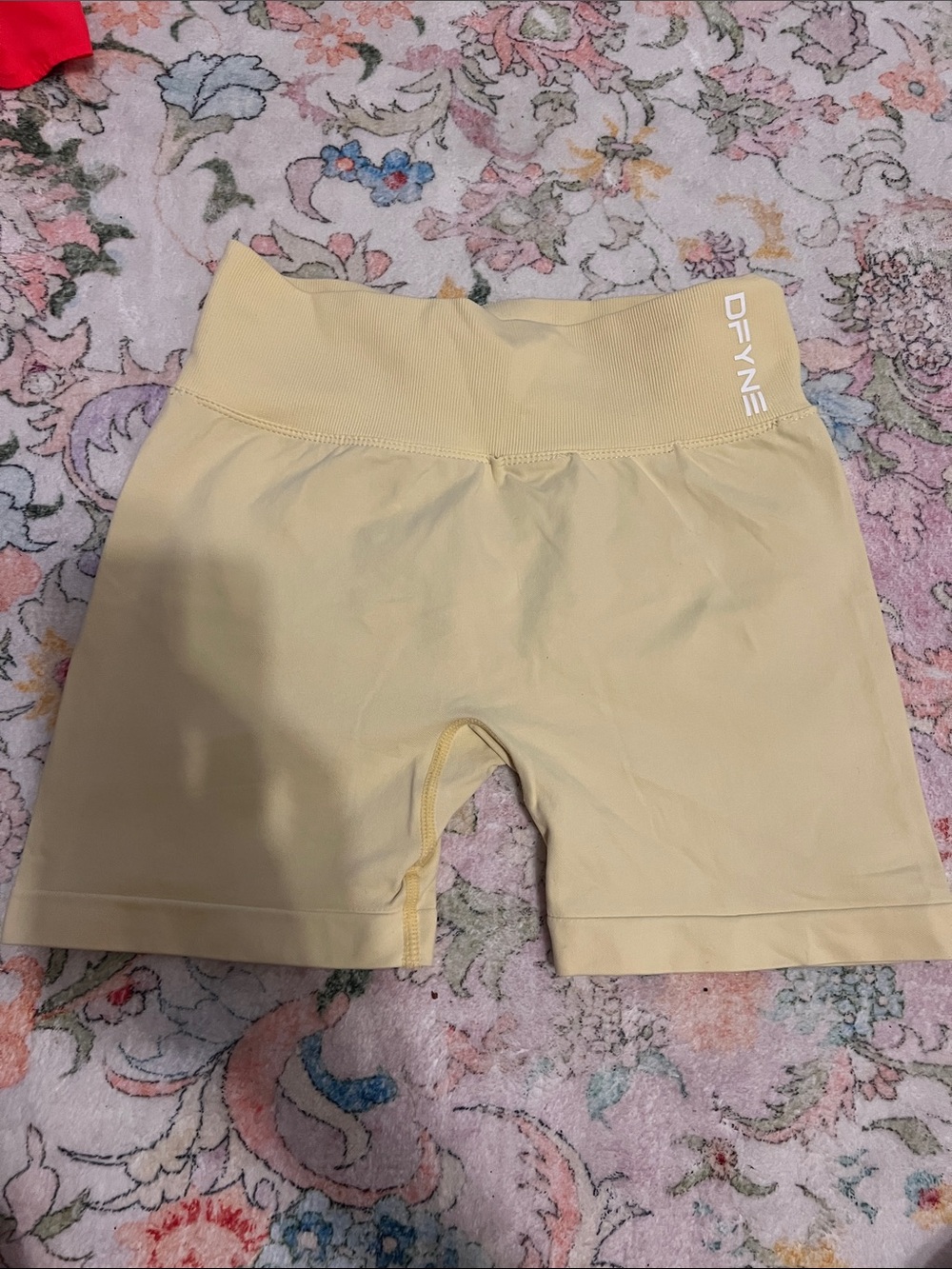 DFYNE BUTTER YELLOW SHORTS
